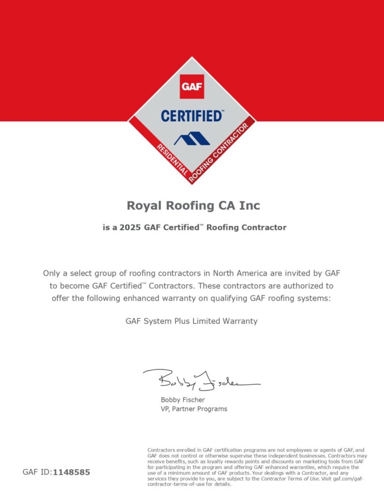 RESIDENTIAL CERTIFIED CERTIFICATE